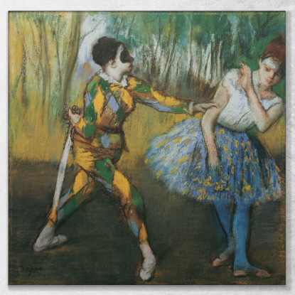 Arlecchino E Colombina Edgar Degas edg176 quadro stampato su tela