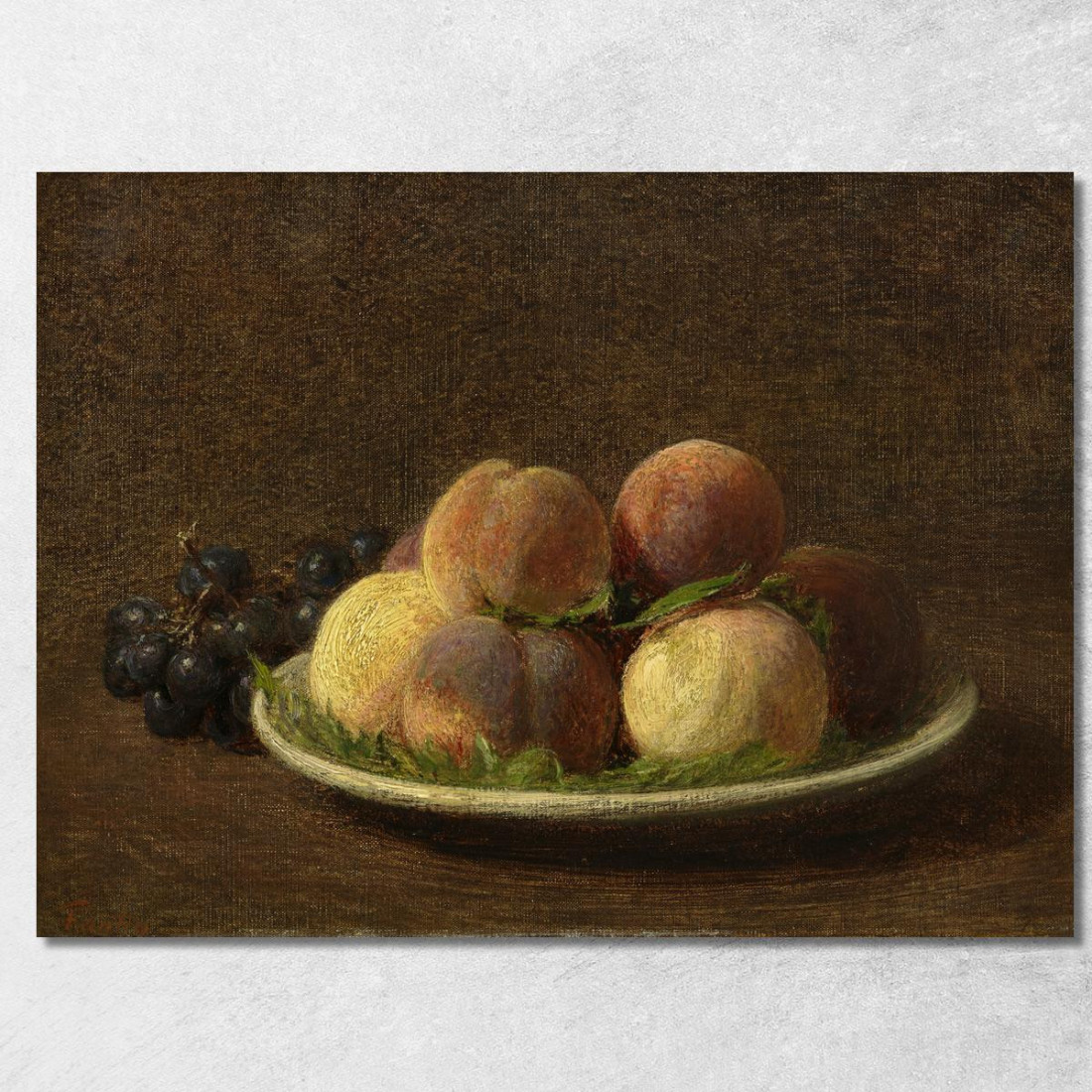 Pesche E Uva Henri Fantin-Latou hfl9 quadro stampato su tela Pesche E Uva Henri Fantin-Latou hfl9 quadro stampato su tela