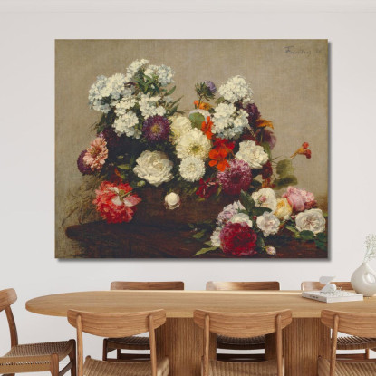 Natura Morta Con Fiori Henri Fantin-Latou hfl19 quadro stampato su tela