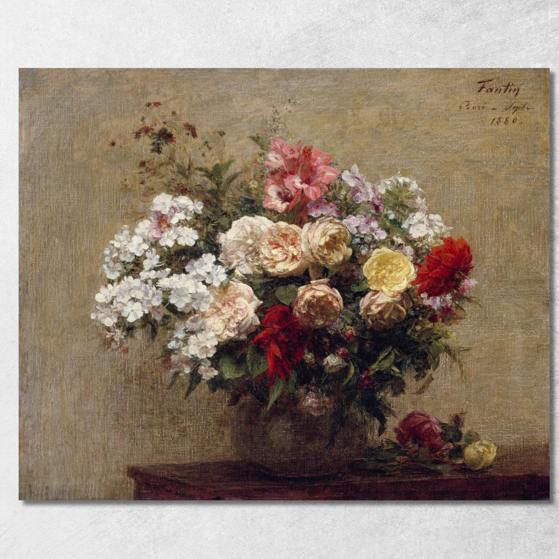 Fiori Estivi Henri Fantin-Latou hfl24 quadro stampato su tela Fiori Estivi Henri Fantin-Latou hfl24 quadro stampato su tela