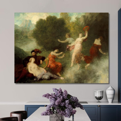 Tannhäuser Sul Monte Venusberg Henri Fantin-Latou hfl25 quadro stampato su tela