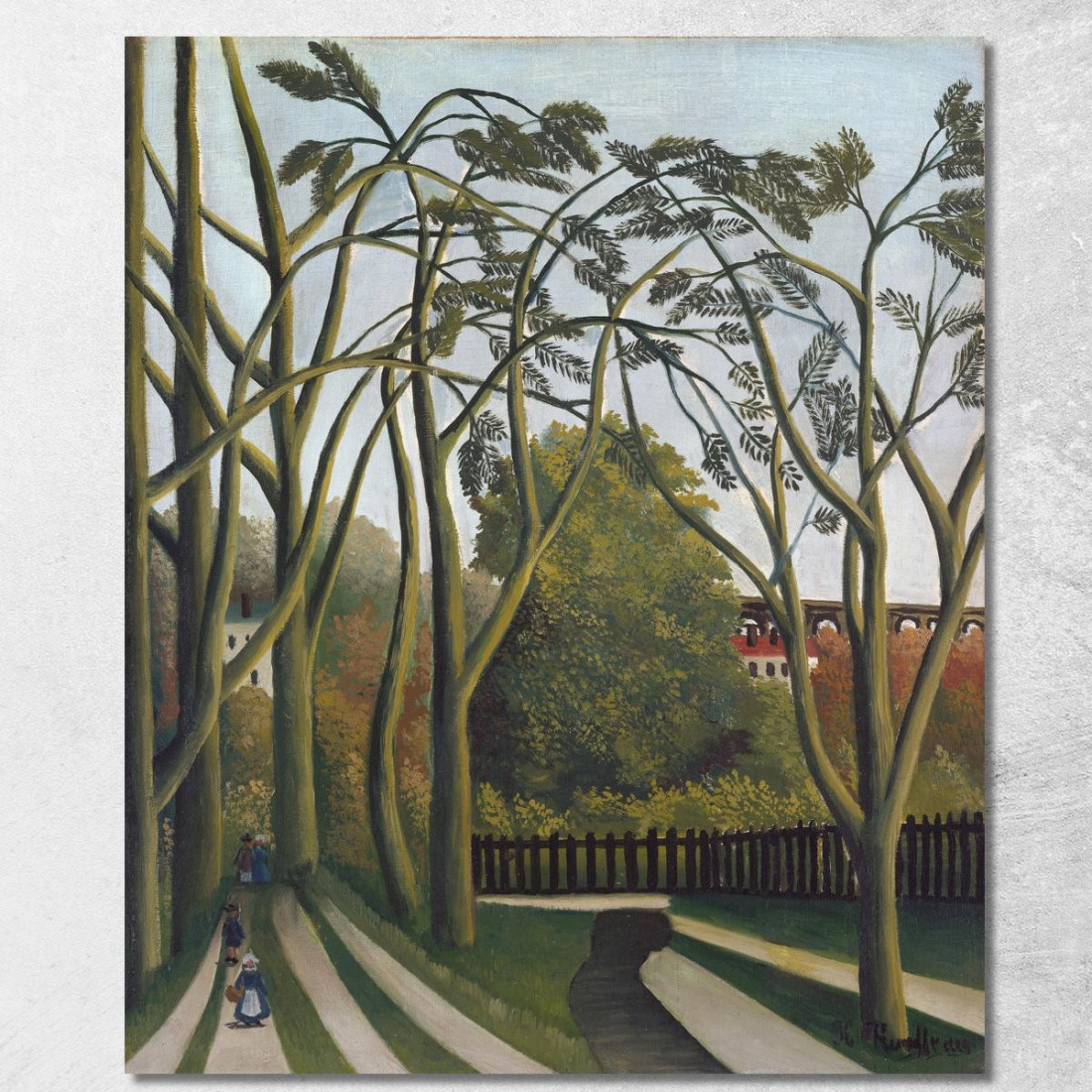 Le Rive Della Bièvre Vicino A Bicêtre Henri Rousseau hrs29 quadro stampato su tela Le Rive Della Bièvre Vicino A Bicêtre Henri Rousseau hrs29 quadro stampato su tela