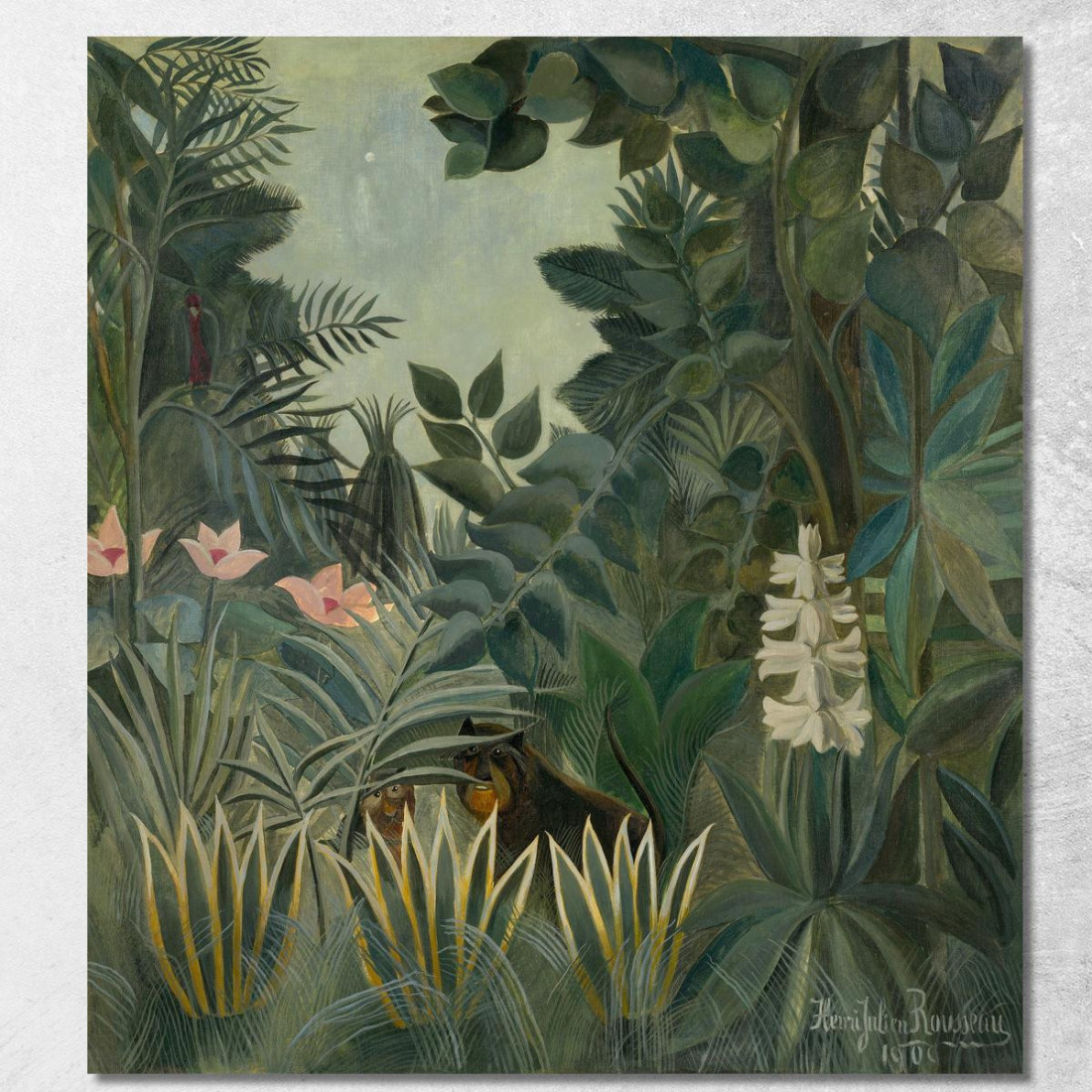 La Giungla Equatoriale Henri Rousseau hrs32 quadro stampato su tela La Giungla Equatoriale Henri Rousseau hrs32 quadro stampato su tela
