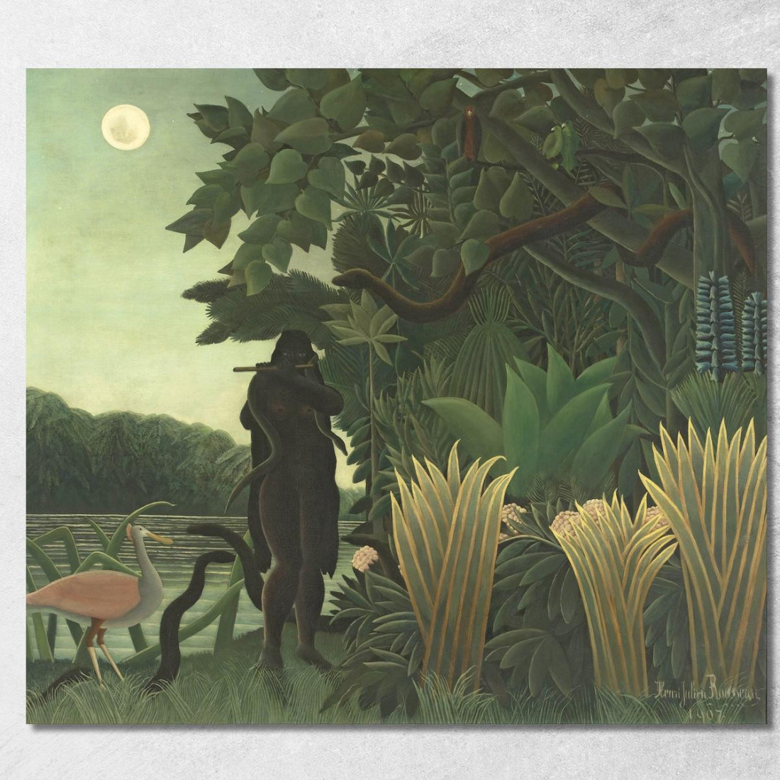 L'Incantatore Di Serpenti Henri Rousseau hrs38 quadro stampato su tela L'Incantatore Di Serpenti Henri Rousseau hrs38 quadro stampato su tela