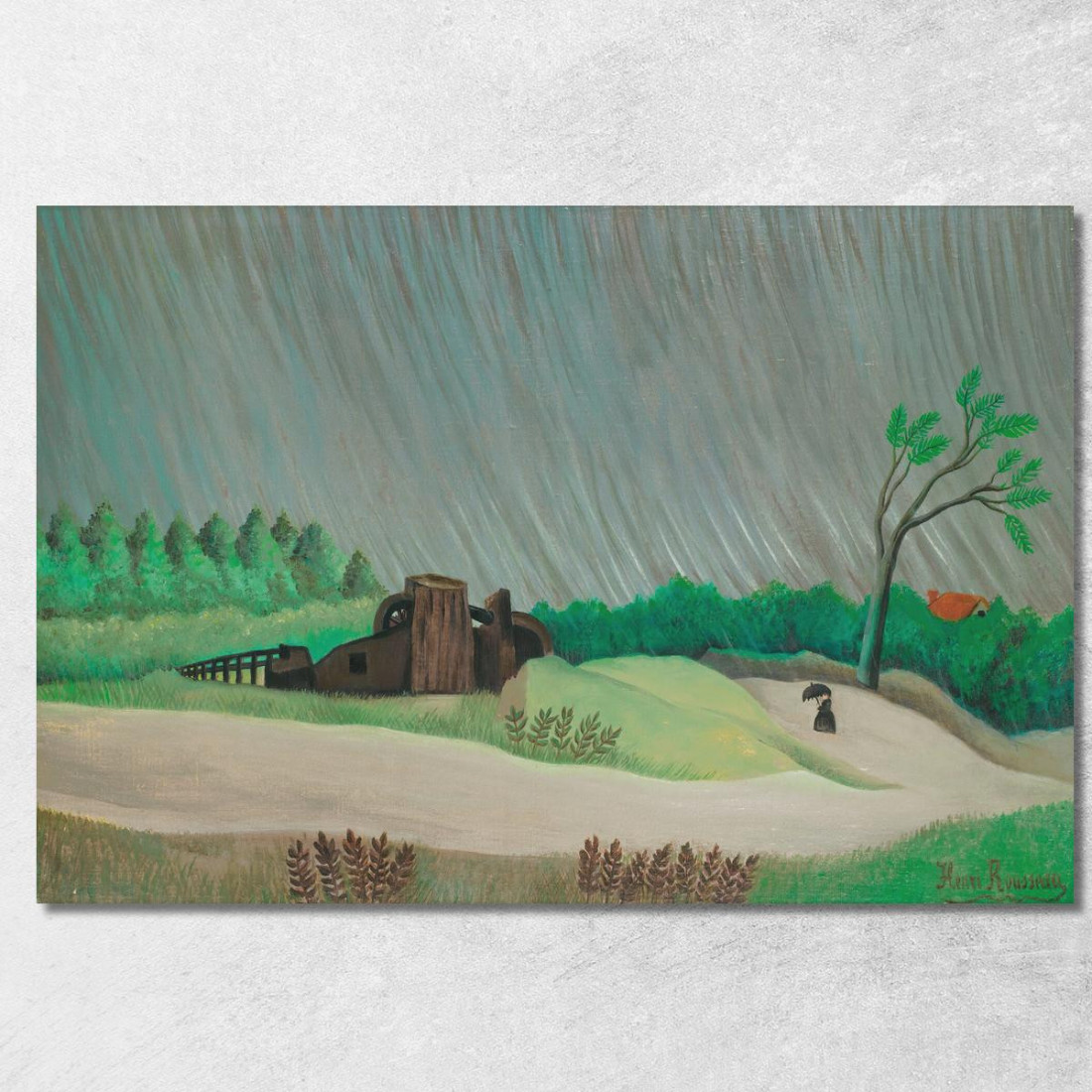 Una Mattinata Piovosa Henri Rousseau hrs46 quadro stampato su tela Una Mattinata Piovosa Henri Rousseau hrs46 quadro stampato su tela