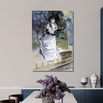 Yvette Guilbert Canta Henry Somm hmm21 quadro stampato su tela