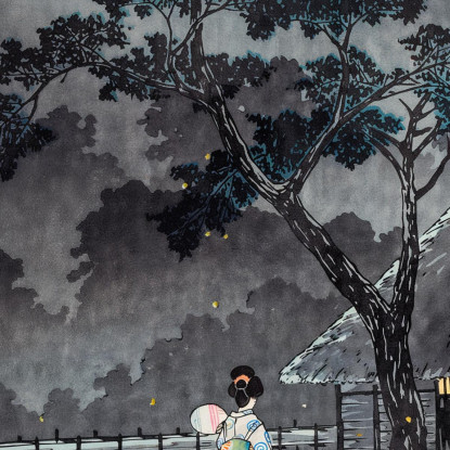 Luna A Sekiguchi Hiroaki Takahashi htk18 quadro stampato su tela