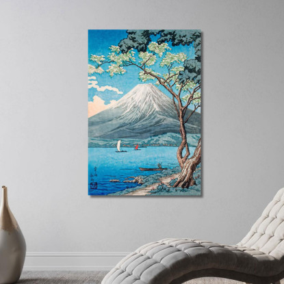 Monte Fuji Dal Lago Yamanaka Hiroaki Takahashi htk23 quadro stampato su tela