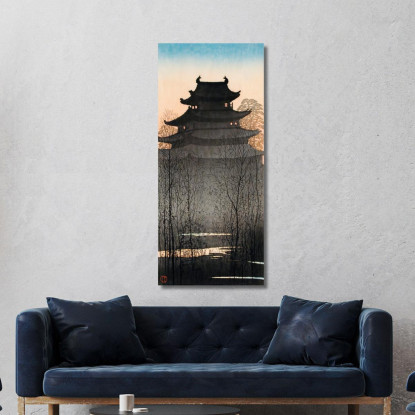 Castello Di Nagoya Hiroaki Takahashi htk26 quadro stampato su tela