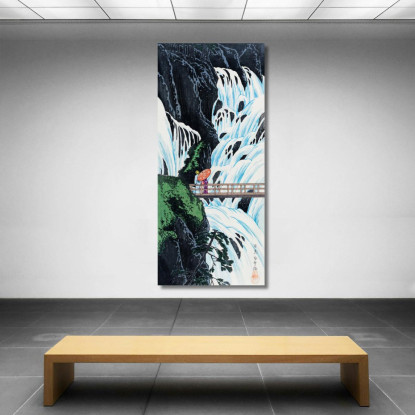 Cascata Shiragumo Di Nikko Hiroaki Takahashi htk34 quadro stampato su tela