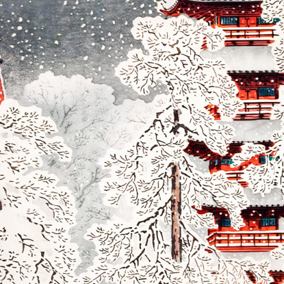 Neve Nella Provincia Di Asakusa Yedo Musashi Hiroaki Takahashi htk36 quadro stampato su tela