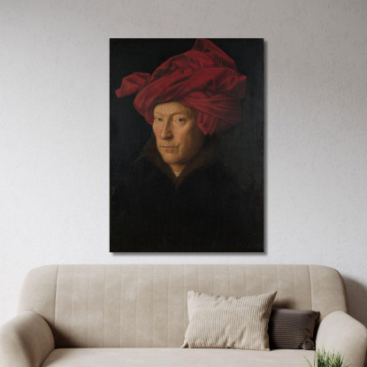 Ritratto Di Un Uomo Jan van Eyck jve1 quadro stampato su tela