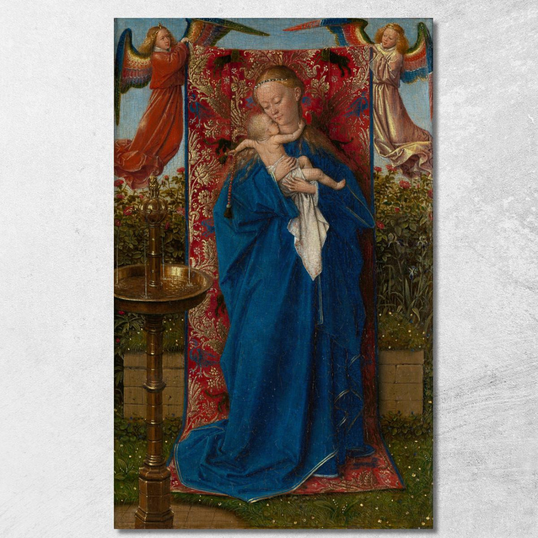 Madonna Alla Fontana Jan van Eyck jve7 quadro stampato su tela Madonna Alla Fontana Jan van Eyck jve7 quadro stampato su tela