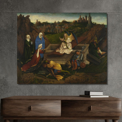 Le Tre Marie Al Sepolcro Jan van Eyck jve9 quadro stampato su tela