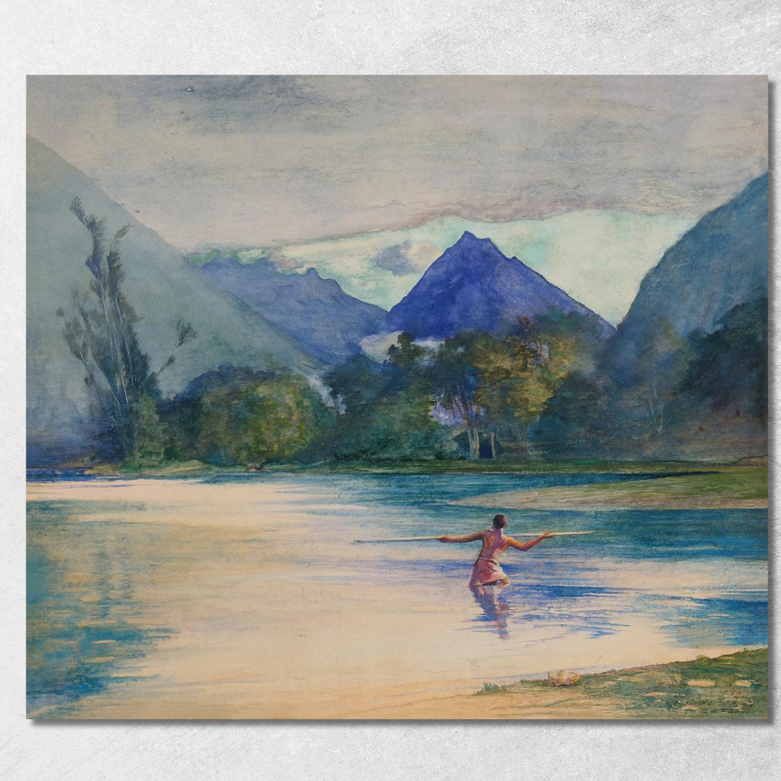 Ingresso All'Ancoraggio Del Fiume Vai-Te-Piha Cook John La Farge jlf8 quadro stampato su tela