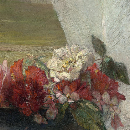 Fiori Sul Davanzale Di Una Finestra John La Farge jlf11 quadro stampato su tela