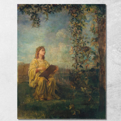 La Musa Della Pittura John La Farge jlf36 quadro stampato su tela