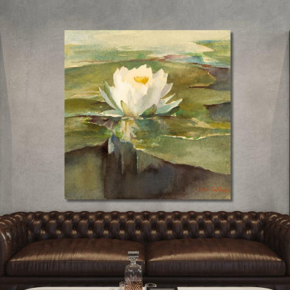 Ninfea Alla Luce Del Sole John La Farge jlf42 quadro stampato su tela
