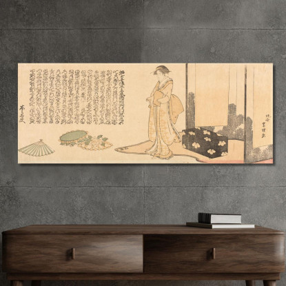 Geisha Che Si Prepara Per L'Esibizione katsushika hokusai khk19 quadro stampato su tela