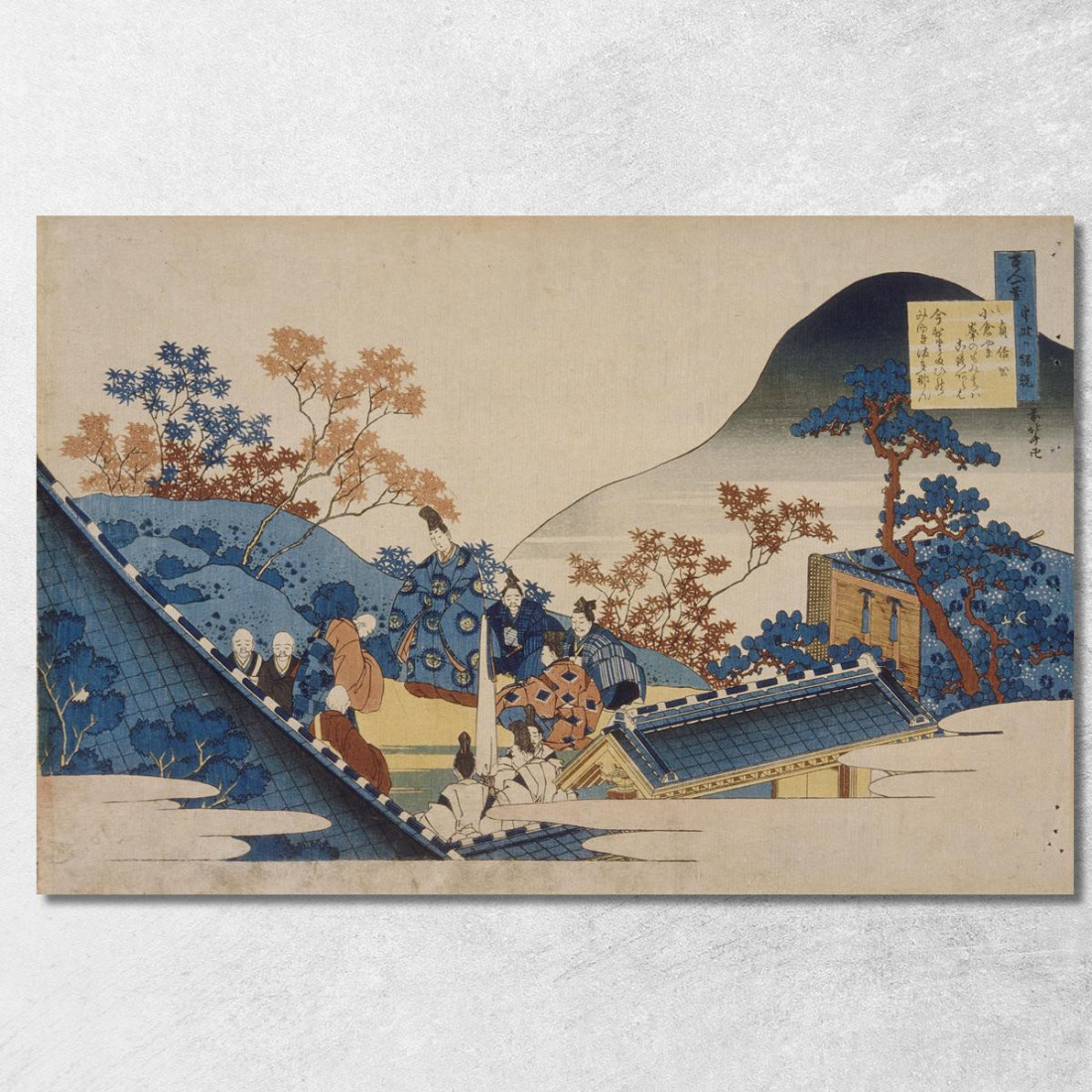 Poesia Di Teishin Ko Fujiwara No Tadahira 2 katsushika hokusai khk53 quadro stampato su tela