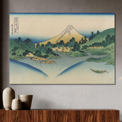 Riflessione Nel Lago Di Misaka Nella Provincia Di Kai katsushika hokusai khk55 quadro stampato su tela