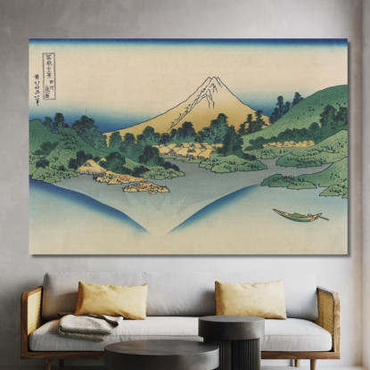 Riflessione Nel Lago Di Misaka Nella Provincia Di Kai katsushika hokusai khk55 quadro stampato su tela