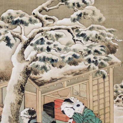 Vetrina katsushika hokusai khk66 quadro stampato su tela