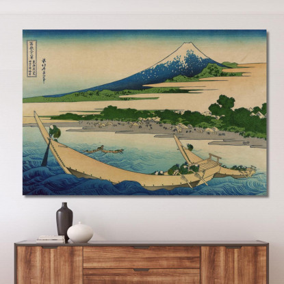 Riva Di Tago Bay Ejiri A Tokaido 2 katsushika hokusai khk67 quadro stampato su tela