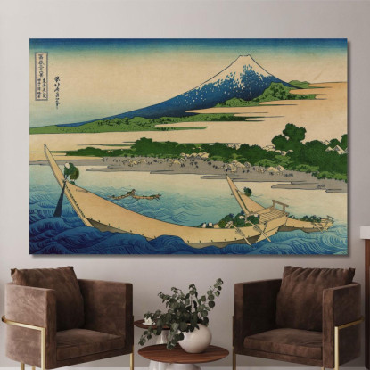 Riva Di Tago Bay Ejiri A Tokaido 2 katsushika hokusai khk67 quadro stampato su tela