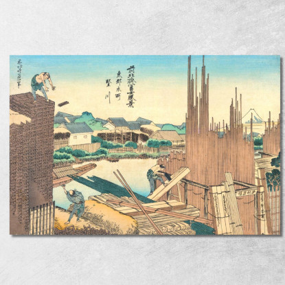 Tatekawa Nell'Honjo katsushika hokusai khk72 quadro stampato su tela