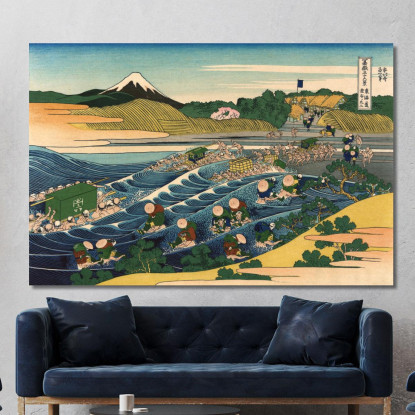 Il Fuji Visto Da Kanaya Sul Tokaido katsushika hokusai khk80 quadro stampato su tela