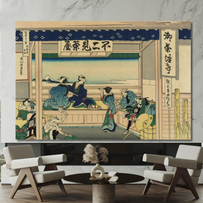 Yoshida Sul Tokaido katsushika hokusai khk102 quadro stampato su tela