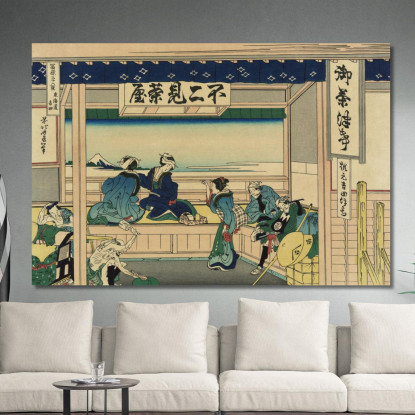 Yoshida Sul Tokaido katsushika hokusai khk102 quadro stampato su tela