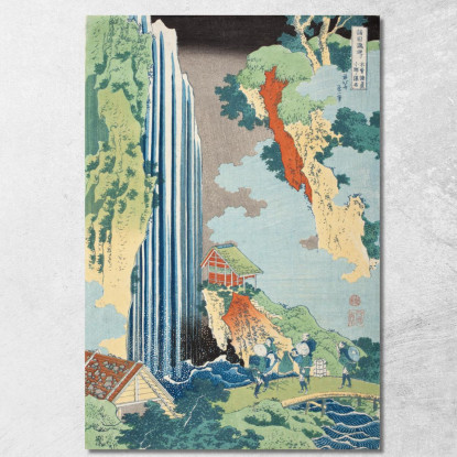 Cascate Di Ono Sul Kisokaido katsushika hokusai khk103 quadro stampato su tela