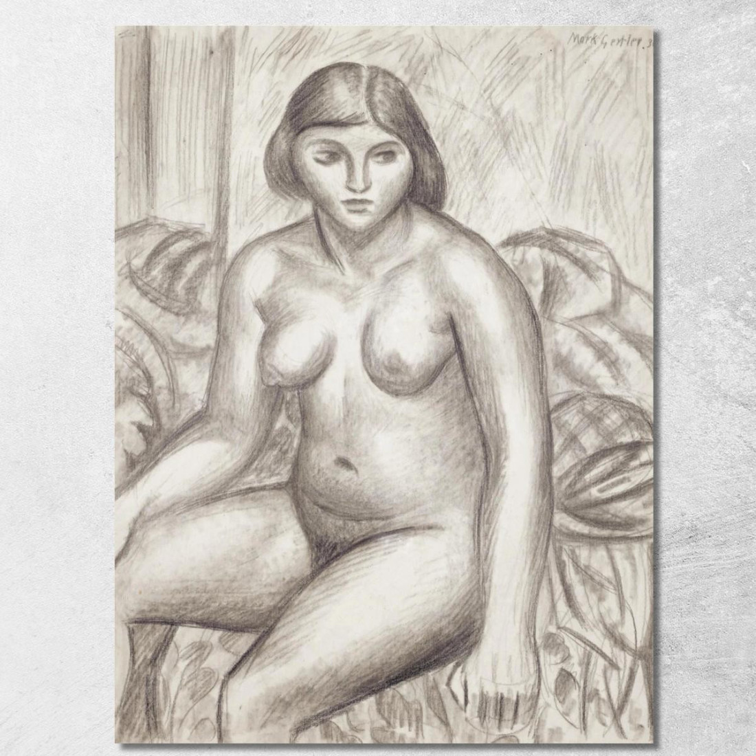 Nudo Femminile Mark Gertler mgr4 quadro stampato su tela