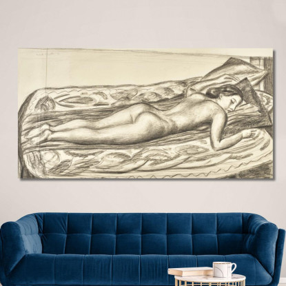 Nudo Sdraiato Su Un Letto Mark Gertler mgr13 quadro stampato su tela