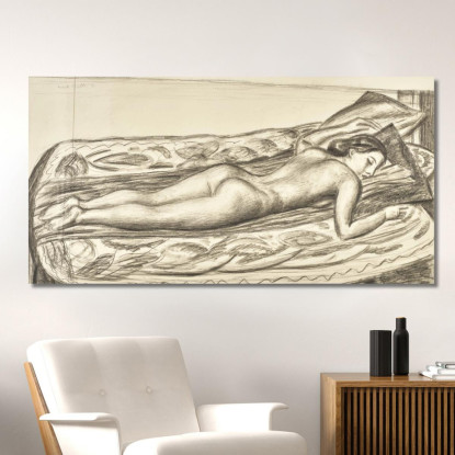 Nudo Sdraiato Su Un Letto Mark Gertler mgr13 quadro stampato su tela