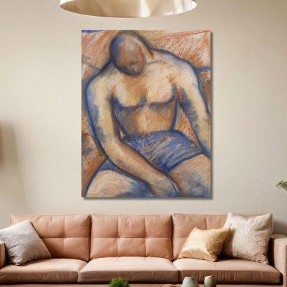 Pugile Seduto Mark Gertler mgr21 quadro stampato su tela