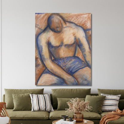 Pugile Seduto Mark Gertler mgr21 quadro stampato su tela