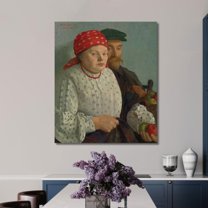 La Donna Della Mela E Suo Marito Mark Gertler mgr30 quadro stampato su tela