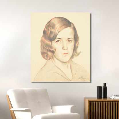Sig.Ra. Ritratto Di L. Oras Nikolai Triik ntr34 quadro stampato su tela
