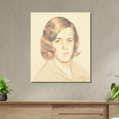 Sig.Ra. Ritratto Di L. Oras Nikolai Triik ntr34 quadro stampato su tela