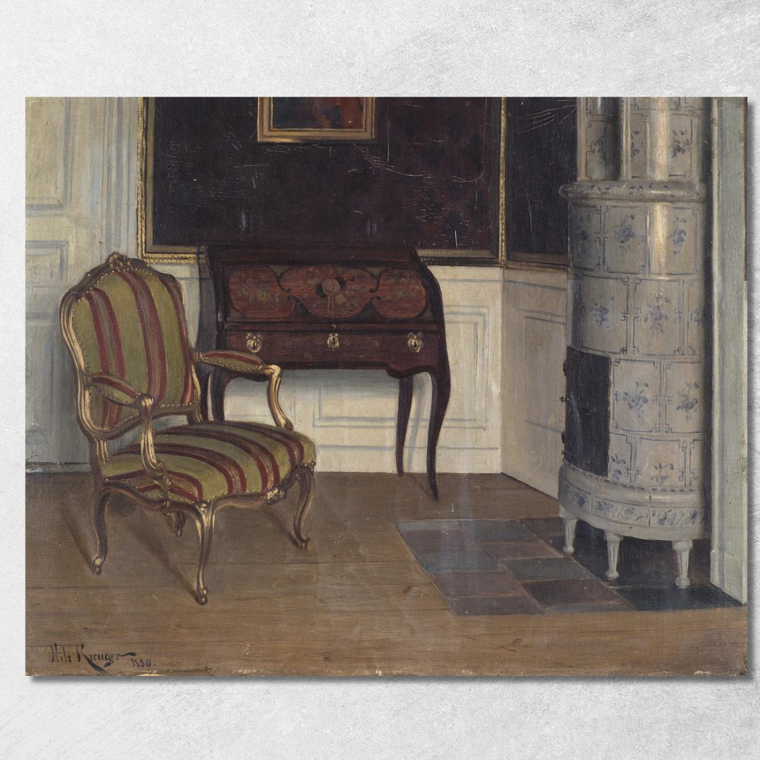 Castello Di Gripsholm Il Gabinetto Della Principessa Nils Kreuger nkr22 quadro stampato su tela Castello Di Gripsholm Il Gabinetto Della Principessa Nils Kreuger nkr22 quadro stampato su tela