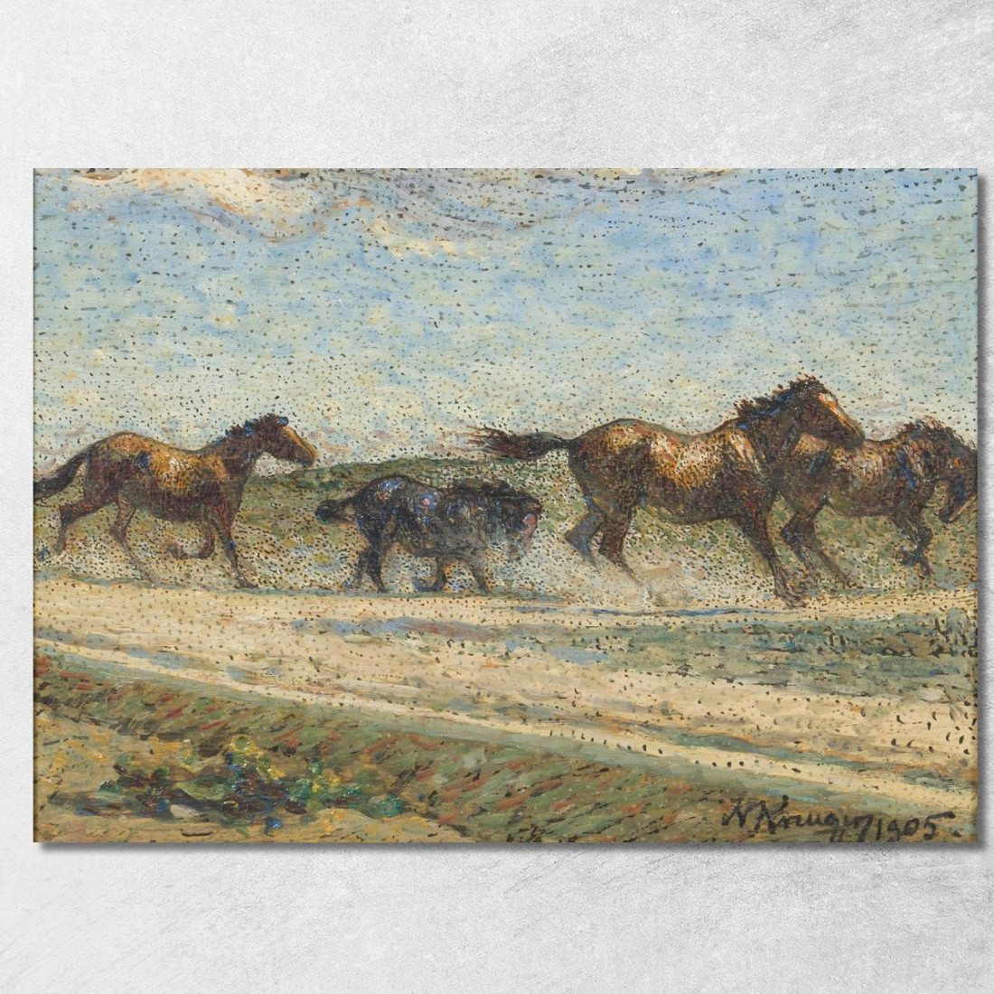 Cavalli In Libertà Nils Kreuger nkr26 quadro stampato su tela Cavalli In Libertà Nils Kreuger nkr26 quadro stampato su tela