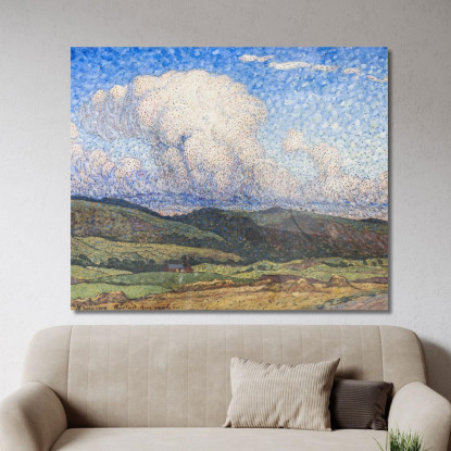 Nuvole Illuminate Dal Sole Nils Kreuger nkr53 quadro stampato su tela