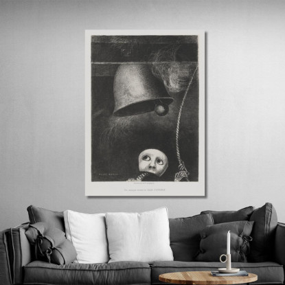 A Edgar Poe Un Masque Sonne Le Glas Funebre Odilon Redon ord1 quadro stampato su tela