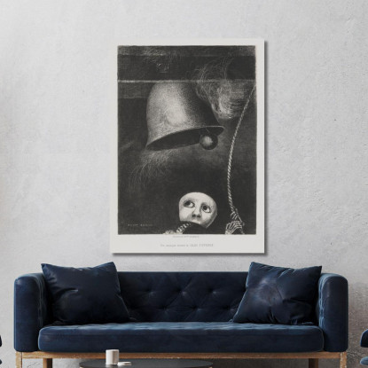 A Edgar Poe Un Masque Sonne Le Glas Funebre Odilon Redon ord1 quadro stampato su tela