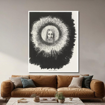 E Il Volto Di Cristo Brillò Nel Disco Del Sole Odilon Redon ord6 quadro stampato su tela