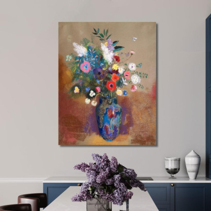 Mazzo Di Fiori Odilon Redon ord11 quadro stampato su tela