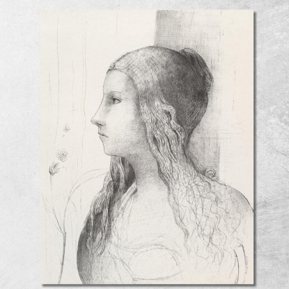 Brunilde Odilon Redon ord13 quadro stampato su tela